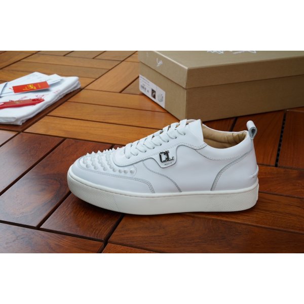 wholesale christian louboutin mens white shoes Replica Luxury Shoes Christian Louboutin Mens
