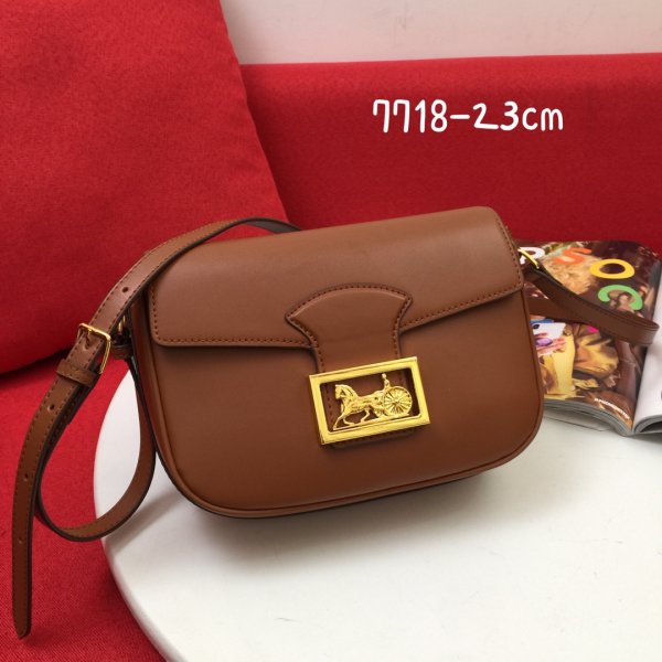 Celine Cheap Shoulder Brown Horse Carriage Box Bag Replica Handbags Celine Carriage