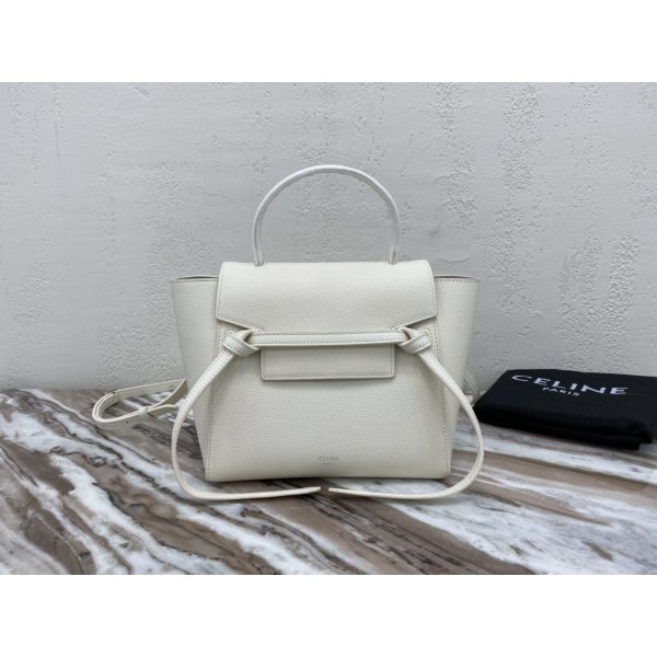 Celine Top Quality nano belt bag nano white Replica Handbags Celine Nano