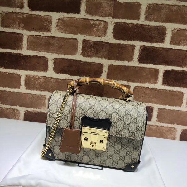 Designer Gucci Replica Padlock Small Bamboo Shoulder 603221 Bag Replica Handbags Gucci Padlock