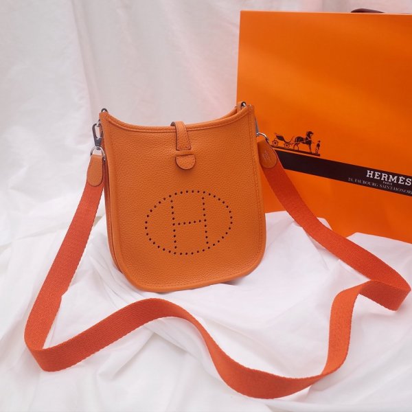 Hermes Bags Replica Mini Evelyne Orange Replica Handbags Hermes Hermes Evelyne