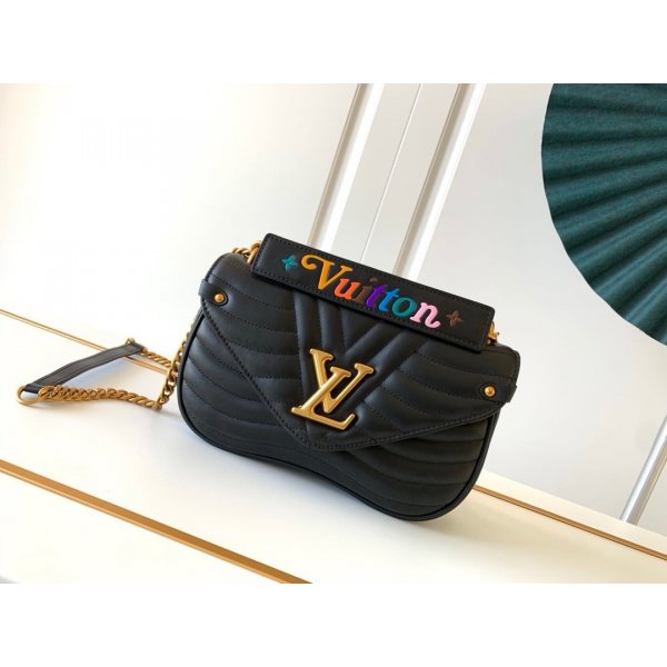 Replicas Louis Vuitton High Quality New Wave Bag MM Shoulder Malibu M51946 Black Replica Handbags Louis Vuitton BumbagWave