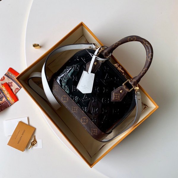 Louis Vuitton Luxury M44389 Alma BB Monogram Vernis Leather Replica Handbags Louis Vuitton Alma