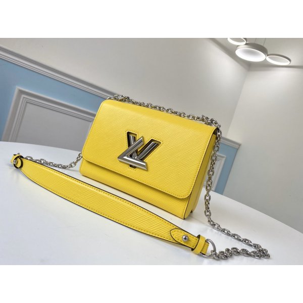 Best Replica Louis Vuitton Twist Mini Bag Epi Leather M56119 Yellow Replica Handbags Louis Vuitton New Bags