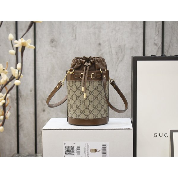 Gucci 637115 Replicas Horsebit 1955 small bucket bag Replica Handbags Gucci Horsebit