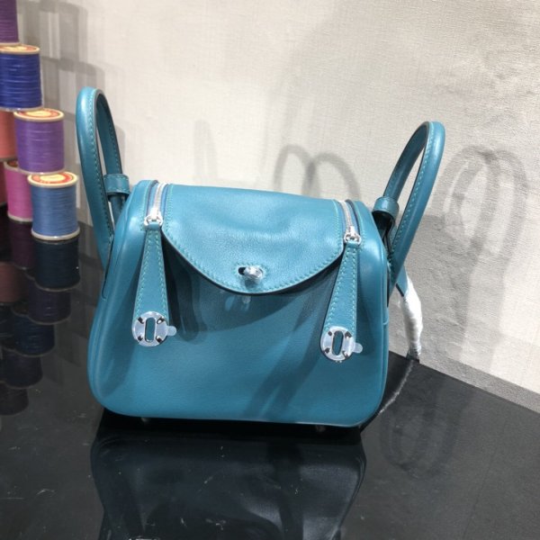 hermes Replica lindy for cheap blue for women Replica Handbags Hermes Lindy