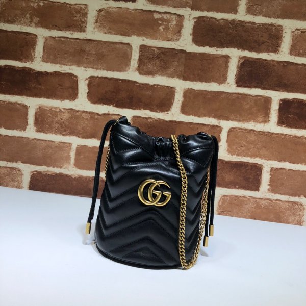 Gucci Replica 7 Star GG Marmont mini bucket 575163 bag Replica Handbags Gucci GG Marmont