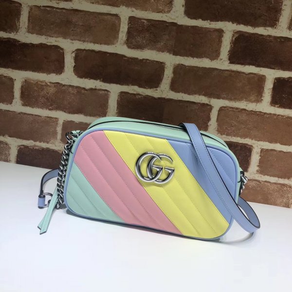 7 Star Gucci Replica 447632 GG Marmont Small Shoulder Bag Replica Handbags Gucci GG Marmont