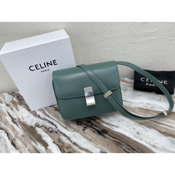 Top Quality Celine Teen Classic Calfskin Box Bag Replica Handbags Celine Classic