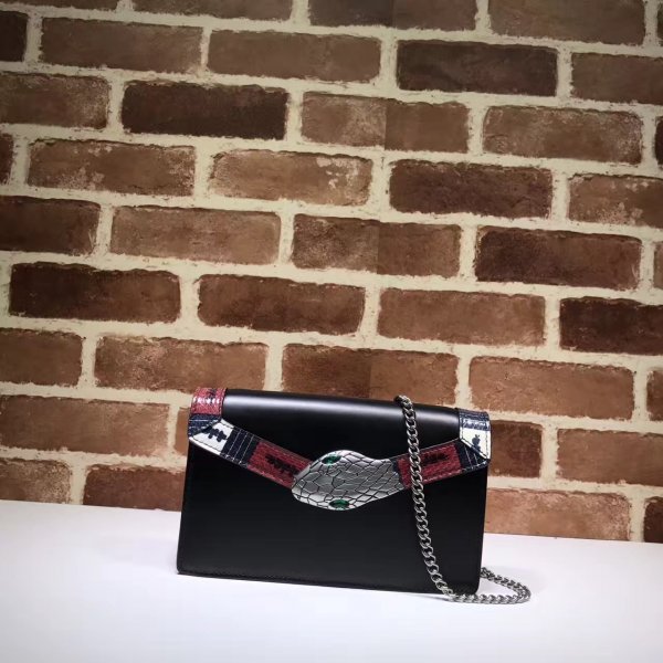 USA Gucci Replicas Lilith Top Handle Bag Leather 453753 Snakeskin Small Replica Handbags Gucci Lilith