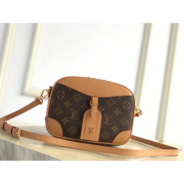 Louis Vuitton Crossbody bags Damier Ebene M45528 Mini Luggage Replica Handbags Louis Vuitton Damier Ebene