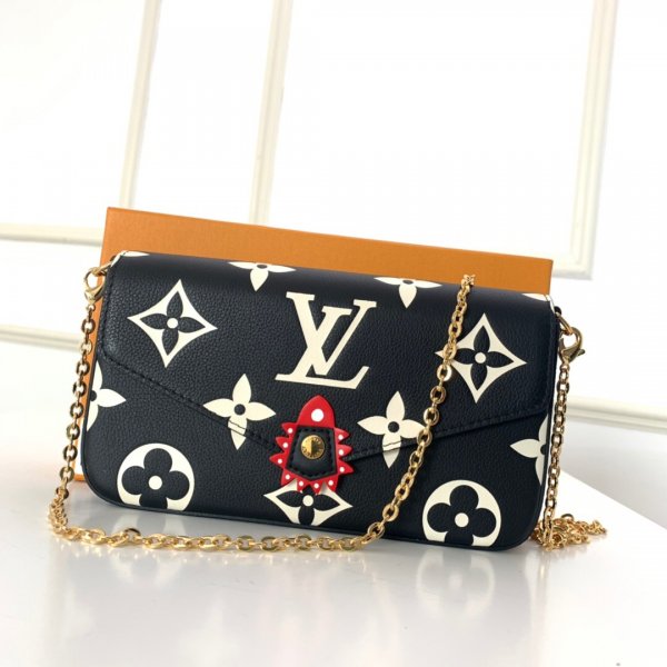 Louis Vuitton Crafty Felicie Pochette Monogram Empreinte Leather M69515 Replica Handbags Louis Vuitton Pochette