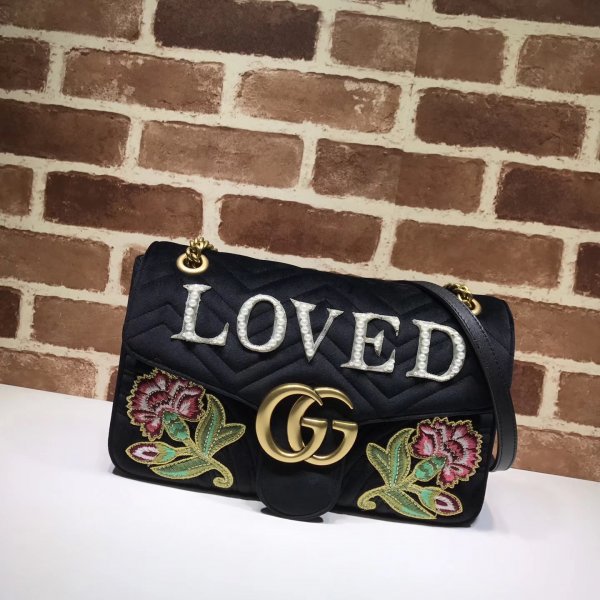 Gucci Best GG Marmont medium matelasse shoulder 443496 bag Replica Handbags Gucci GG Marmont