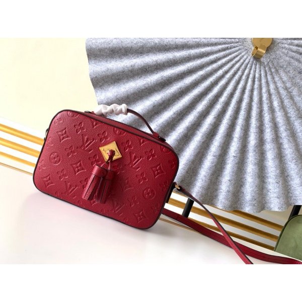 Luxury Louis Vuitton Monogram Saintonge M44593 Wine Red Shoulder Bag Replica Handbags Louis Vuitton Monogram Empreinte