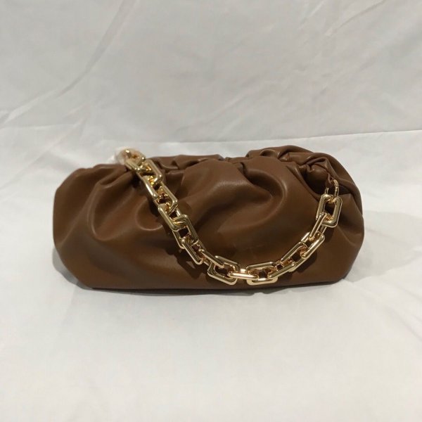 Fake Bottega Veneta The Chain Pouch Cloud Chocolate bag Replica Handbags Bottega Veneta