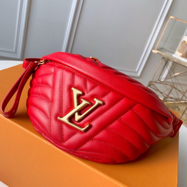 AAA+ Louis Vuitton Womens New Wave Leather Bum M53750 Red Bag Replica Handbags Louis Vuitton BumbagWave