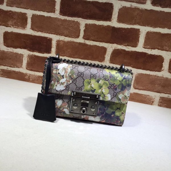 AAA+ Gucci Padlock small GG bees shoulder 409487 bag Replica Handbags Gucci Padlock