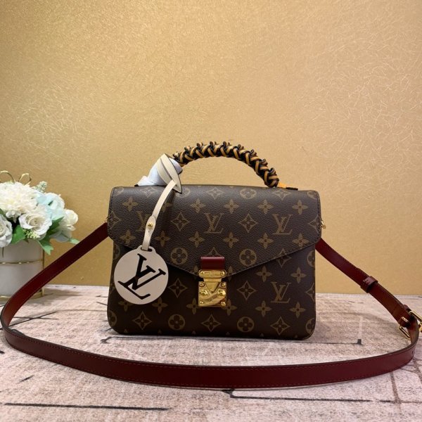Fashion Louis Vuitton Pochette Metis Monogram Empreinte Leather M44668 Replica Handbags Louis Vuitton Pochette