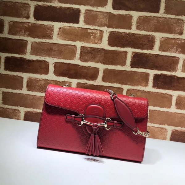 Replicas Gucci Top Quality Emily Guccissima chain shoulder 449635 bag Replica Handbags Gucci Shoulder