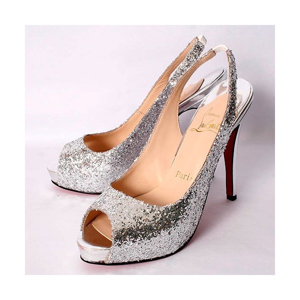 Christian Louboutin Silver Shinning Sandals Replica Luxury Shoes Christian Louboutin Sandals
