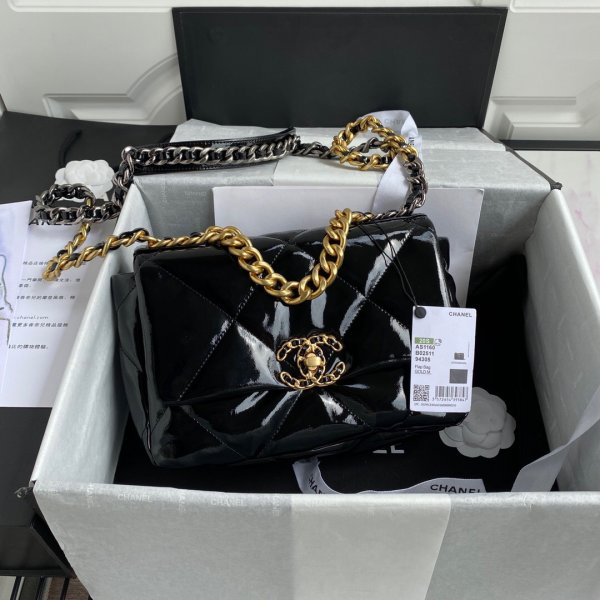 CC Replica 26CM Goatskin Gold Tone Silver Tone & Ruthenium Replica Handbags Ch 