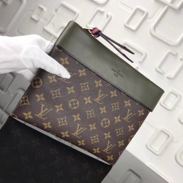 AAA+ Louis Vuitton Knockoff Monogram Canvas Pochette Tuileries M64034 Navy Replica Handbags Louis Vuitton Pochette