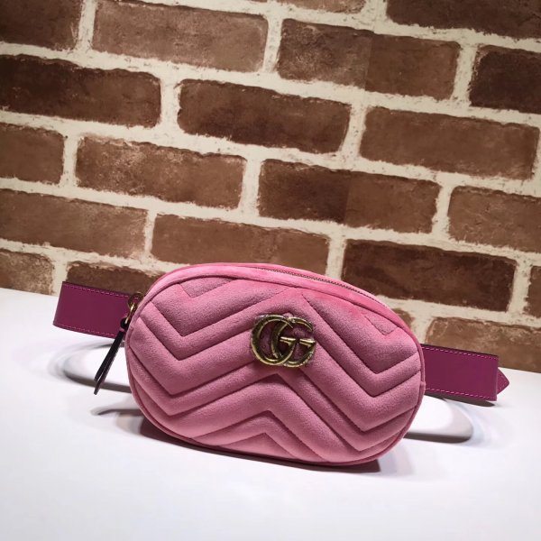 Gucci High Quality GG Marmont matelasse leather belt 476434 bag Replica Handbags Gucci Belt Bag