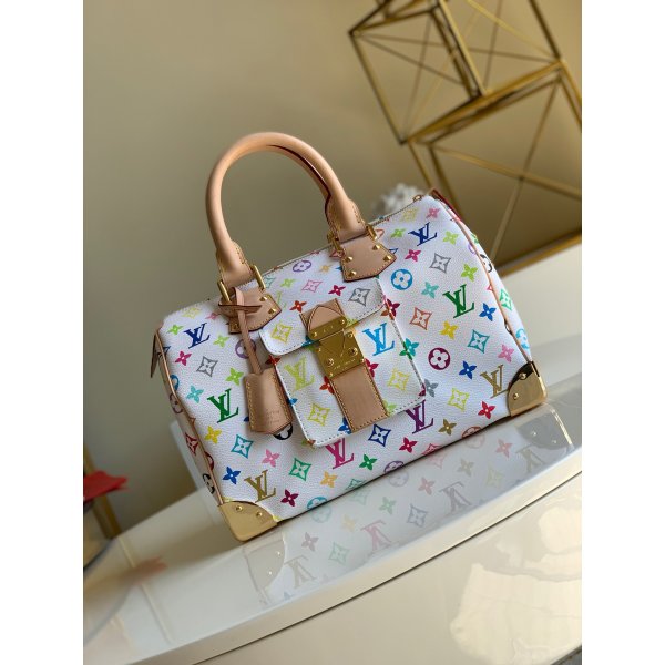 Replica Louis Vuitton M92643 Monogram Multicolore Speedy 30cm Replica Handbags Louis Vuitton Monogram Multicolor