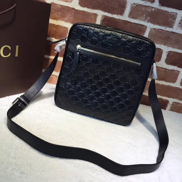 USA 201448 Gucci Leather GG Guccissima Crossbody Messenger Purse Replica Handbags Gucci G Men Bag