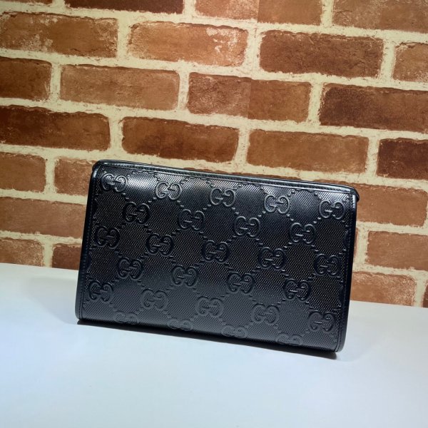 Gucci Replica Black GG embossed mini 625568 bag Replica Handbags Gucci Messenger