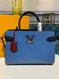 2019 louis vuitton original epi leather twist tote M548101 blue