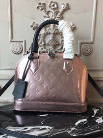 2018 louis vuitton original patent calfskin alma BB M90485 pink