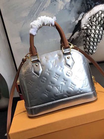 2018 louis vuitton original patent calfskin alma BB M90485 silver