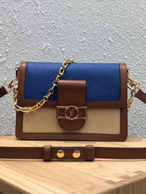 2020 louis vuitton original calfskin dauphine mm M55071 blue&beige