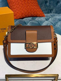 2020 louis vuitton original calfskin dauphine mm M55071 coffee&beige