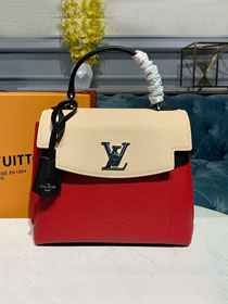 2020 louis vuitton original calfskin lockme ever BB handbag M53950 red