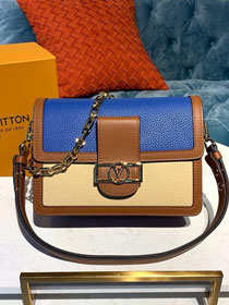 2020 louis vuitton original calfskin mini dauphine M53806 blue&beige