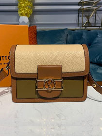 2019 louis vuitton original calfskin mini dauphine M53806 khaki&white