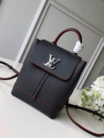 2019 louis vuitton original calfskin mini lockme backpack M54573 navy blue