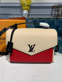 2020 louis vuitton original calfskin mylockme bag M53891 beige&red