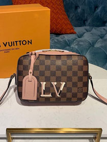 2019 louis vuitton original damier ebene santa monica bag N40179 pink