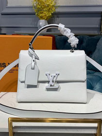 Louis vuitton original epi leather grenelle pm M53834 white