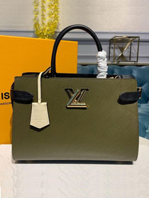 2019 louis vuitton original epi leather twist tote M548101 army green