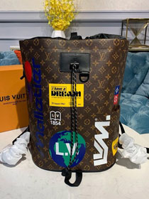 2019 louis vuitton original monogram chalk backpack m44615 brown