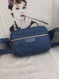 2019 louis vuitton original monogram denim outdoor bumbag M44741 navy blue
