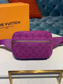 2019 louis vuitton original monogram denim outdoor bumbag M44624 purple