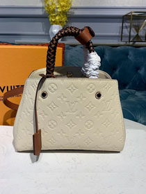 2019 louis vuitton original monogram empreinte calfskin montaigne BB M53938 beige