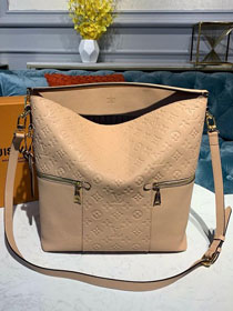 2019 louis vuitton original monogram empreinte melie hobo m43940 apricot
