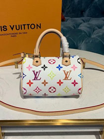 2019 louis vuitton original monogram multicolor nano turenne M92645 white