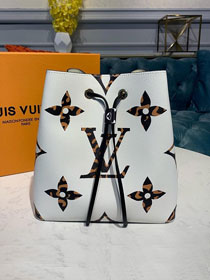 2020 louis vuitton original monogram neonoe bucket bag M44679 white